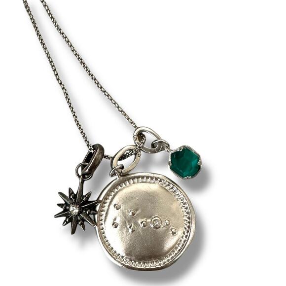 Kendra Scott NWOT 925 Silver Rhodium Plated Taurus Astrological Charm Necklace - Picture 2 of 7